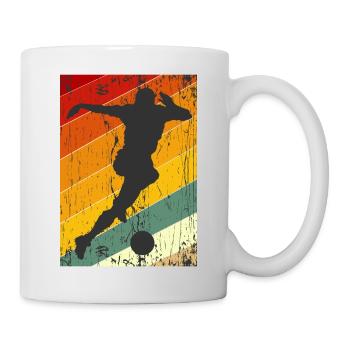 Vintage sunset Soccer gift - Mug - white - Right