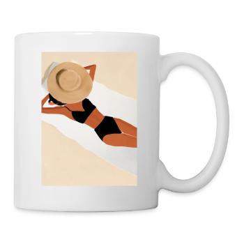 Frauen Sommerhut Bikini - Tasse - Weiß - Rechts