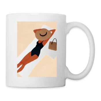 Frauen Sommerhut Bikini - Tasse - Weiß - Rechts
