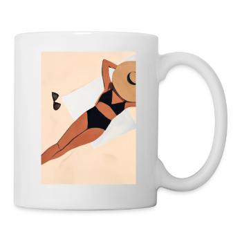 Frauen Sommerhut Bikini - Tasse - Weiß - Rechts