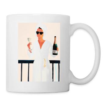 Frauen Weinbad - Tasse - Weiß - Rechts