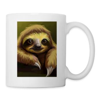 Baby-Faultier - Tasse - Weiß - Rechts