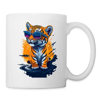 Cute baby tiger - Mug - white - Right