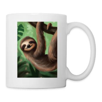 Baby-Faultier - Tasse - Weiß - Rechts