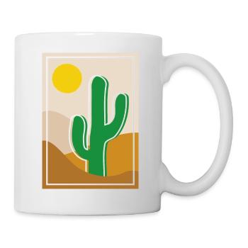 Cactus in the desert - Mug - white - Right