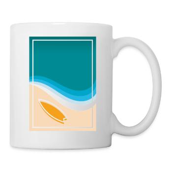 Strand Meer Surfing Urlaub Welle Surfen Surfboard - Tasse - Weiß - Rechts