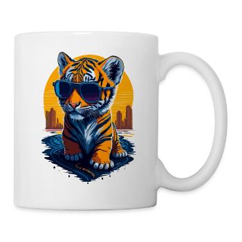 Cute baby tiger - Mug - white - Right