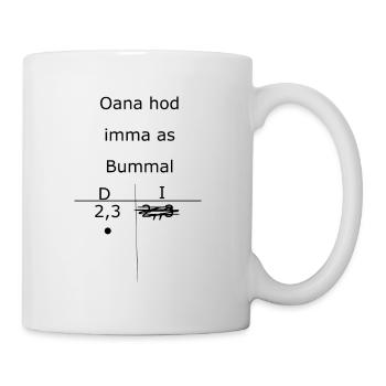 Oana hod imma as Bummal - Tasse - Weiß - Rechts