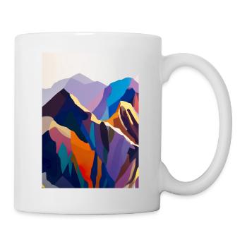 Bunte Berge - Tasse - Weiß - Rechts