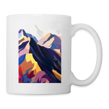 Bunte Berge - Tasse - Weiß - Rechts