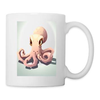 Niedlicher Oktopus - Tasse - Weiß - Rechts