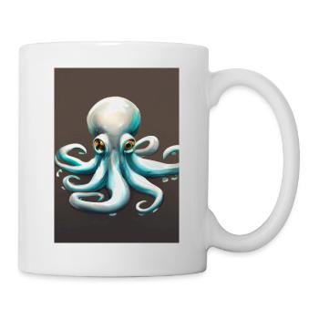 Niedlicher Oktopus - Tasse - Weiß - Rechts