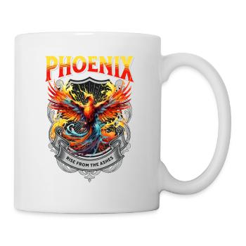 Phoenix Phoenix Fire Flames Mythologie des oiseaux - Mug blanc - blanc - Droite