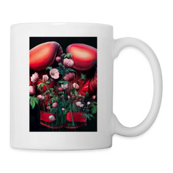 Blumen-Boxen - Tasse - Weiß - Rechts