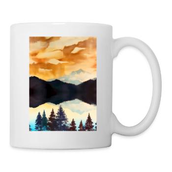 Waldmalerei - Tasse - Weiß - Rechts