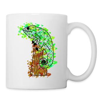 Chameleonn GeomeTRIX bunt - Tasse - Weiß - Rechts