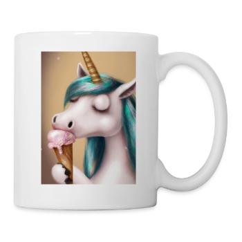Eiscreme Einhorn - Tasse - Weiß - Rechts