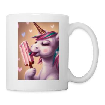 Eiscreme Einhorn - Tasse - Weiß - Rechts