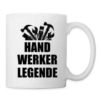 Handwerker Handyman Handwerk Werkzeug Baustelle - Tasse - Weiß - Rechts