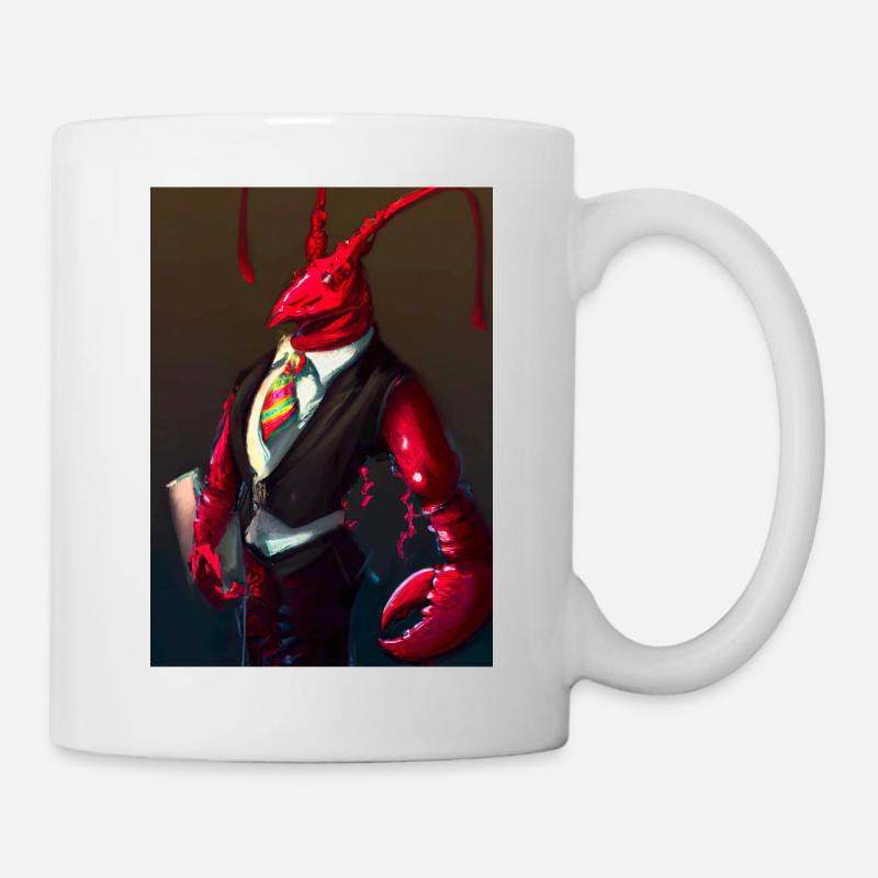 Hummer im Anzug - Tasse - Weiß