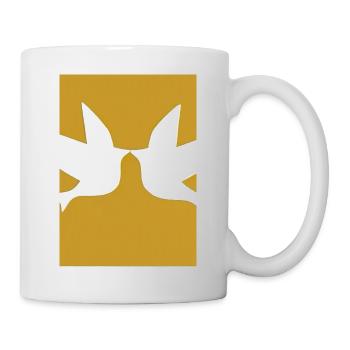 Liebende Vögel - Tasse - Weiß - Rechts