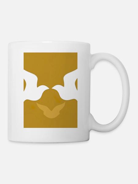 Liebende Vögel - Tasse - Weiß