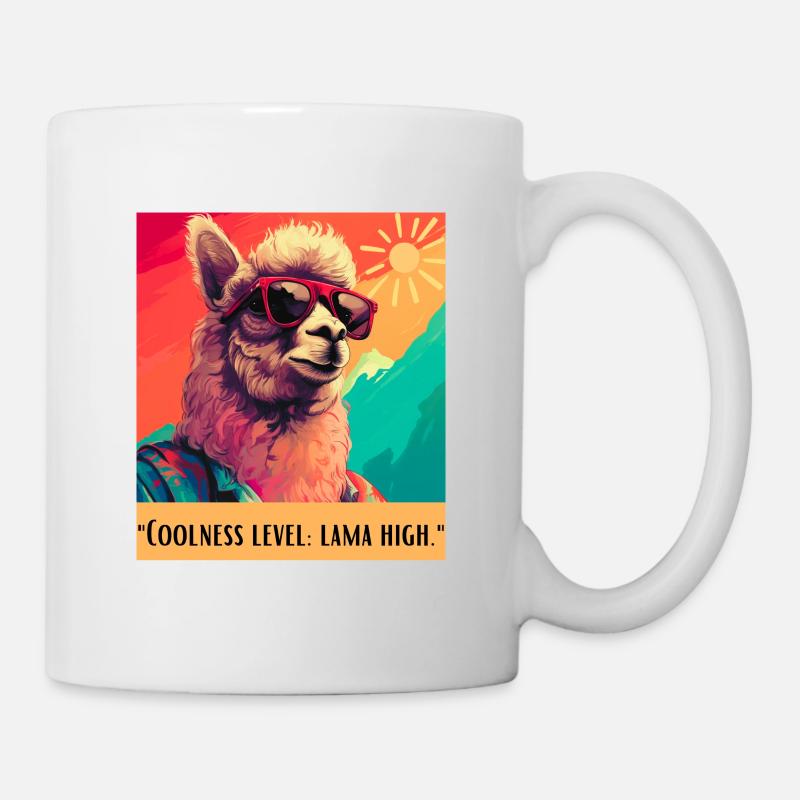 Niveau de fraîcheur lama élevé - Mug blanc - blanc