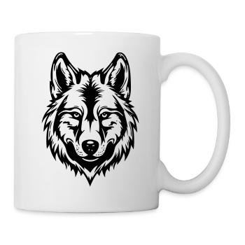 Loup - Mug blanc - blanc - Droite