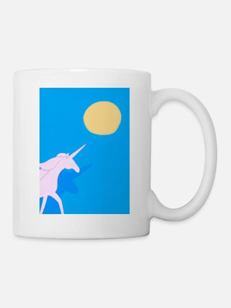 Minimales Einhorn - Tasse - Weiß