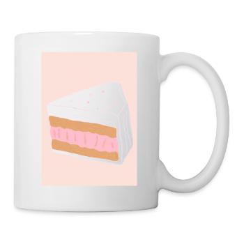 Pastell-Kuchen - Tasse - Weiß - Rechts