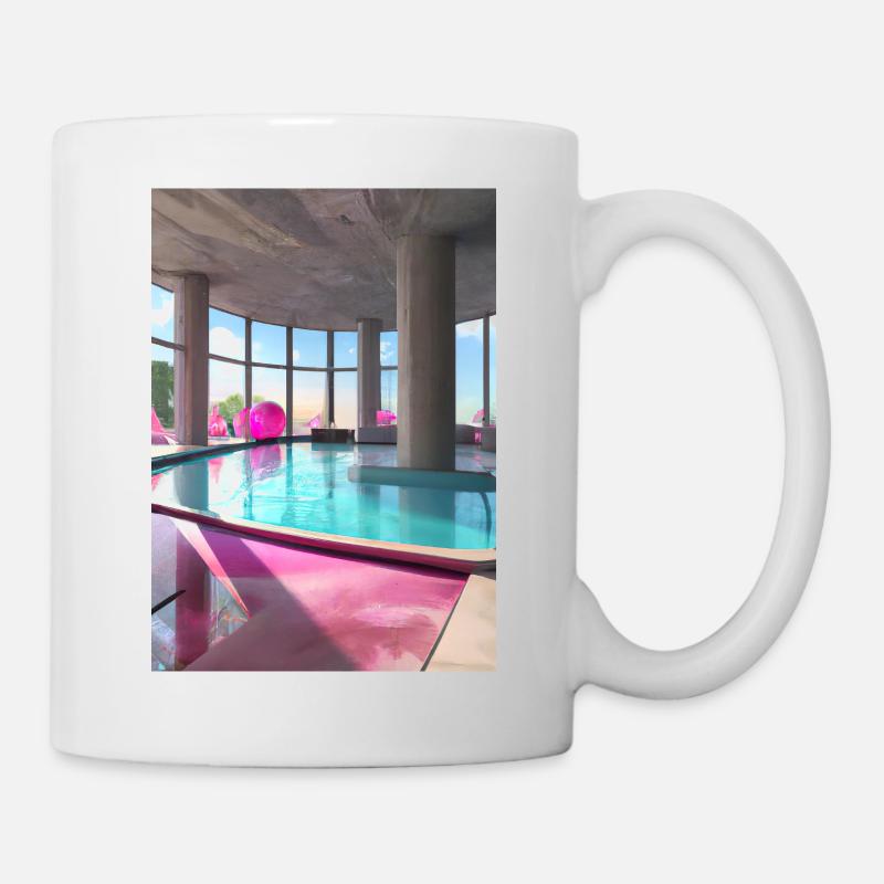 Pool-Lounge - Tasse - Weiß