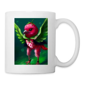 Erdbeervogel - Tasse - Weiß - Rechts