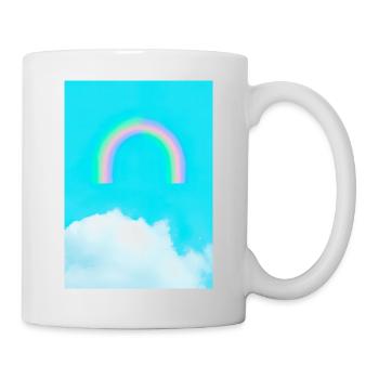 Regenbogen und Wolken - Tasse - Weiß - Rechts