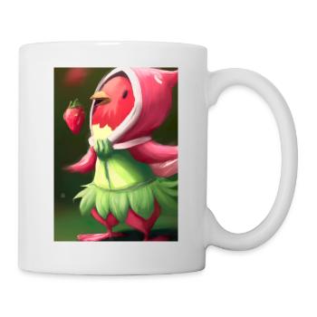 Erdbeervogel - Tasse - Weiß - Rechts