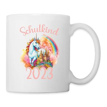 Schoolchild 2023 School enrollment unicorn school pupil - Mug - white - Right