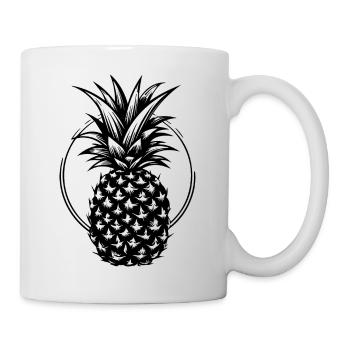 Ananas - Tasse - Weiß - Rechts