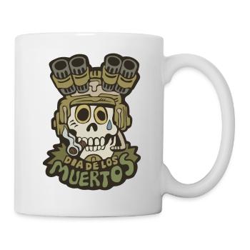 Dia De Los Muertos Special Forces Skull - forest - Mug - white - Right