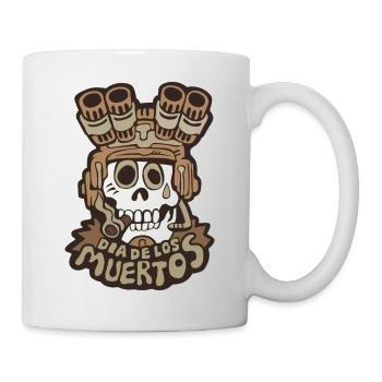 Dia de los Muertos - Soldatenschädel - Wüste - Tasse - Weiß - Rechts