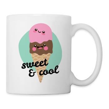 Eis sweet & cool - Tasse - Weiß - Rechts