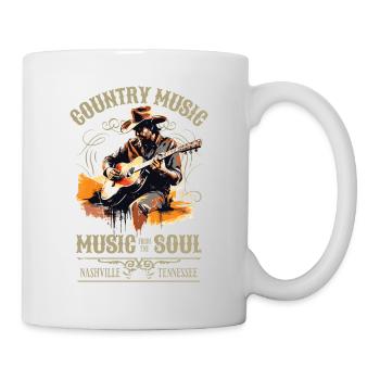 Musique Country Guitare Guitariste Chanteur Vintage - Mug blanc - blanc - Droite
