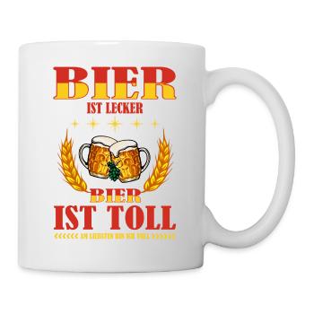 Bier - Tasse - Weiß - Rechts