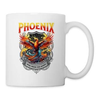 Phoenix Phoenix Fire Flames Mythologie des oiseaux - Mug blanc - blanc - Droite