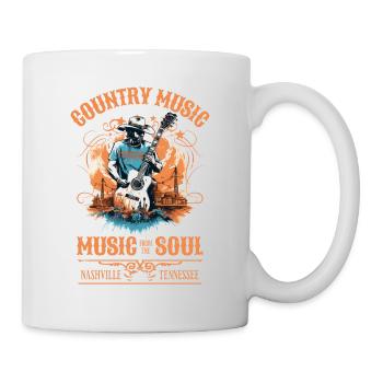 Musique Country Guitare Guitariste Chanteur Vintage - Mug blanc - blanc - Droite