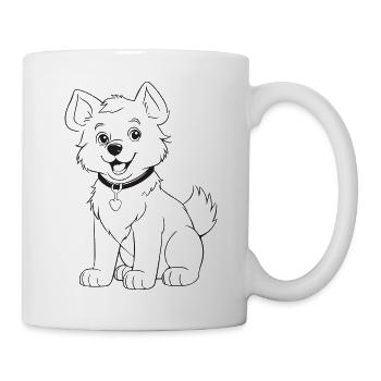 Alaskan Malamut dog graphic - Mug - white - Right