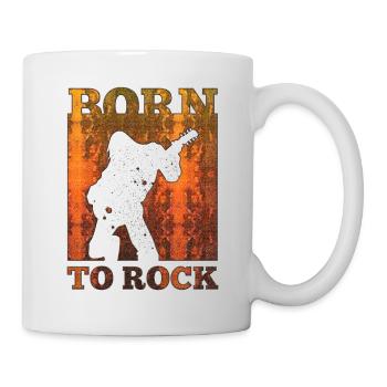 Groupe de musique rock Guitare rétro Heavy Metal vintage - Mug blanc - blanc - Droite