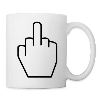 Finger, fick dich - Tasse - Weiß - Rechts