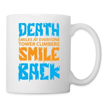 La mort sourit à tous, grimpeurs industriels - Mug blanc - blanc - Droite