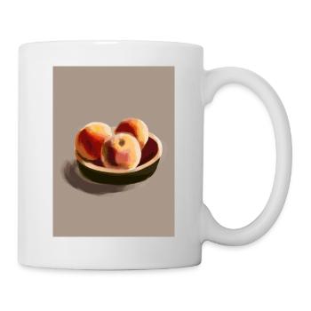 Drei Pfirsiche - Tasse - Weiß - Rechts