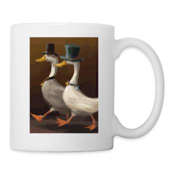 Zwei Enten - Tasse - Weiß - Rechts