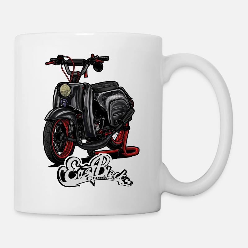 Schwalbe (black) // Illustration - Tasse - Weiß